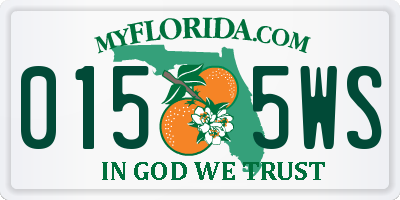 FL license plate 0155WS