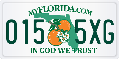 FL license plate 0155XG
