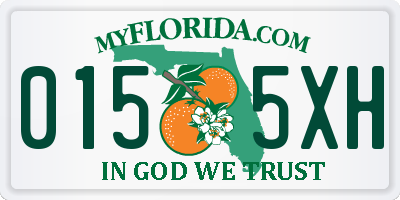 FL license plate 0155XH