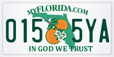 FL license plate 0155YA