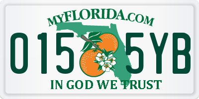 FL license plate 0155YB