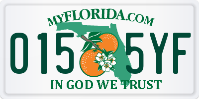 FL license plate 0155YF