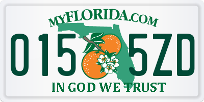 FL license plate 0155ZD