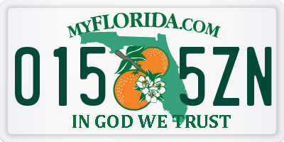 FL license plate 0155ZN