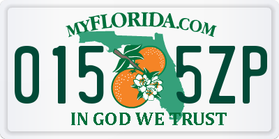 FL license plate 0155ZP