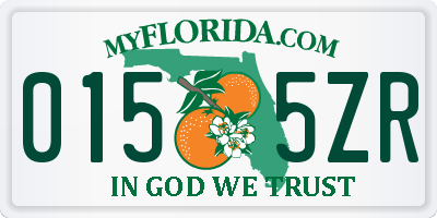 FL license plate 0155ZR