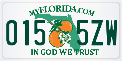 FL license plate 0155ZW