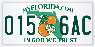 FL license plate 0156AC