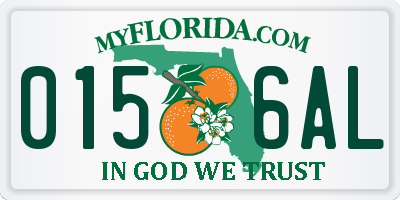 FL license plate 0156AL