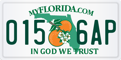 FL license plate 0156AP