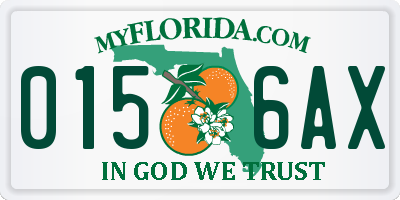 FL license plate 0156AX