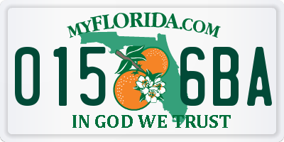 FL license plate 0156BA