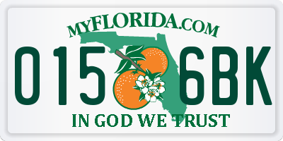 FL license plate 0156BK