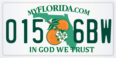 FL license plate 0156BW