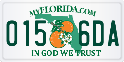 FL license plate 0156DA