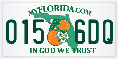 FL license plate 0156DQ