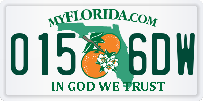 FL license plate 0156DW