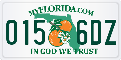 FL license plate 0156DZ
