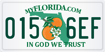 FL license plate 0156EF
