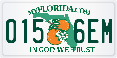 FL license plate 0156EM