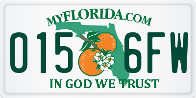 FL license plate 0156FW