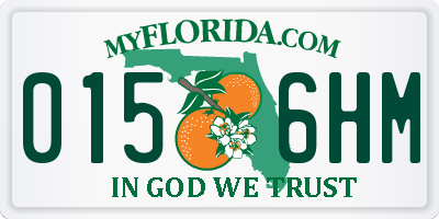 FL license plate 0156HM