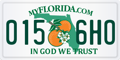 FL license plate 0156HO