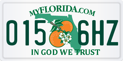 FL license plate 0156HZ