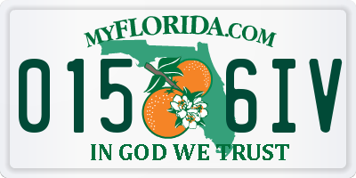 FL license plate 0156IV