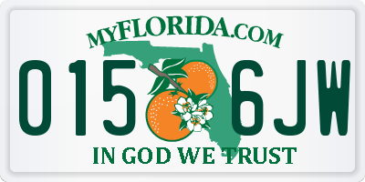 FL license plate 0156JW