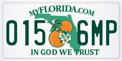 FL license plate 0156MP