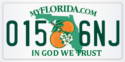 FL license plate 0156NJ