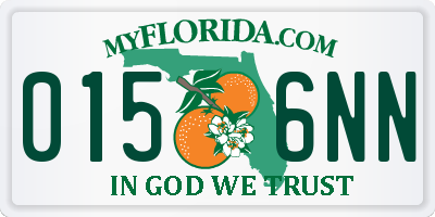 FL license plate 0156NN
