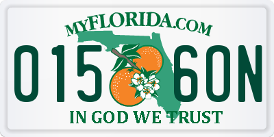 FL license plate 0156ON