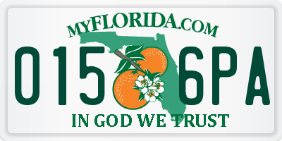 FL license plate 0156PA