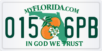 FL license plate 0156PB