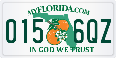 FL license plate 0156QZ