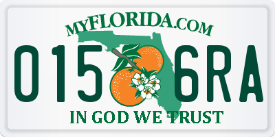 FL license plate 0156RA