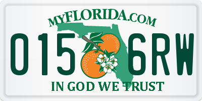FL license plate 0156RW