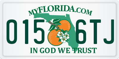FL license plate 0156TJ