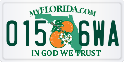 FL license plate 0156WA