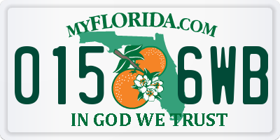 FL license plate 0156WB