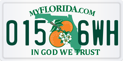 FL license plate 0156WH