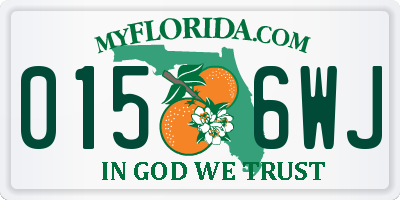 FL license plate 0156WJ