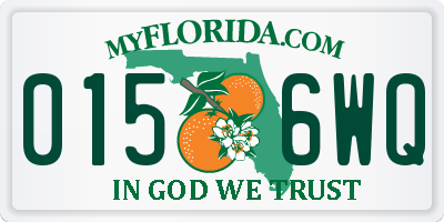 FL license plate 0156WQ