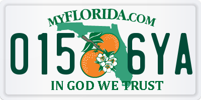 FL license plate 0156YA