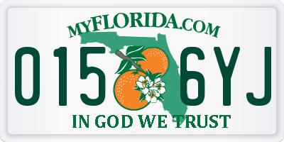 FL license plate 0156YJ