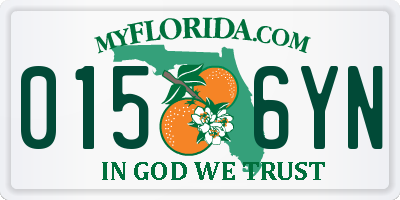 FL license plate 0156YN
