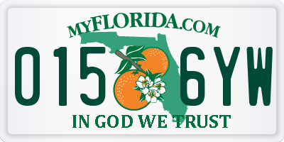 FL license plate 0156YW