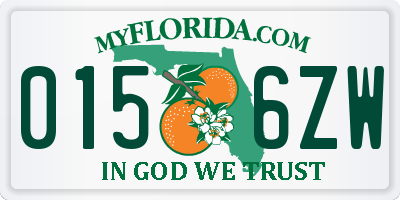 FL license plate 0156ZW